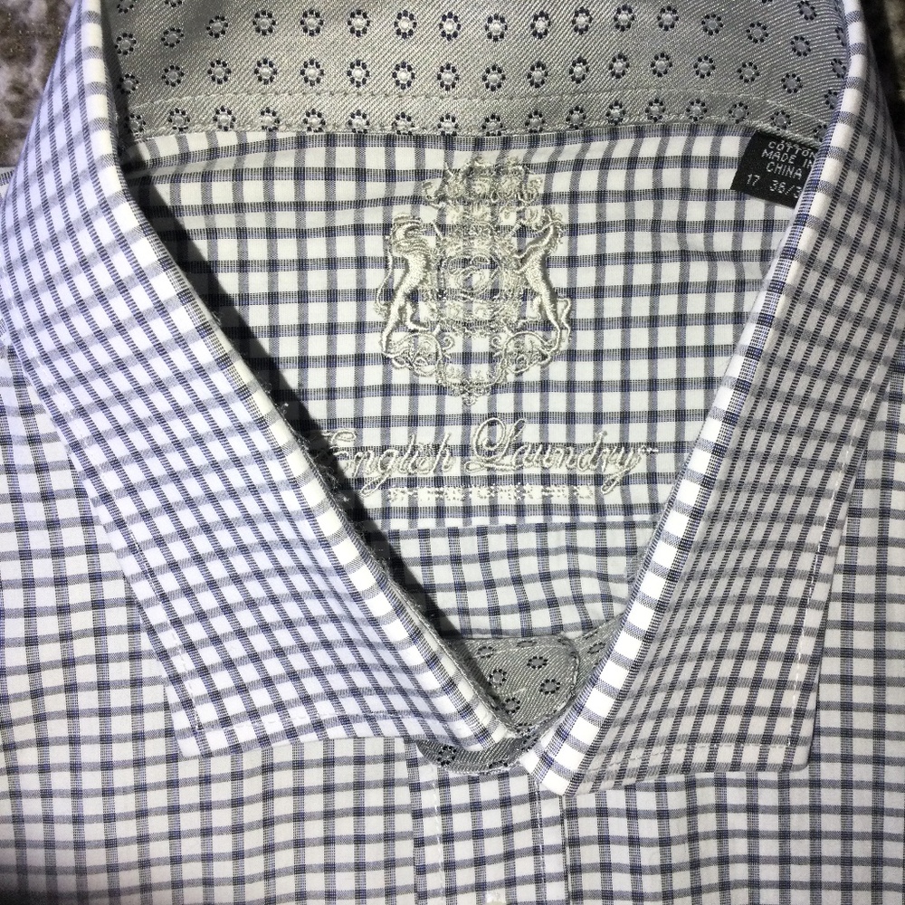 English Laundry Button Down Dress Shirt  100% Cotton